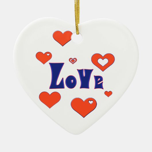 Liebe Keramik Ornament (Vorne)