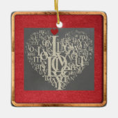 Liebe Keramik Ornament (Vorderseite)