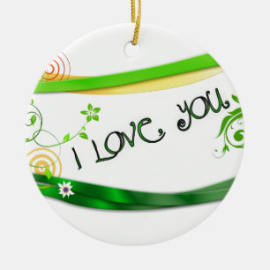 Liebe Keramik Ornament