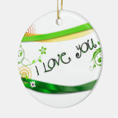 Liebe Keramik Ornament (Links)