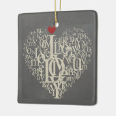 Liebe Keramik Ornament (Links)