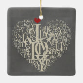 Liebe Keramik Ornament (Rückseite)