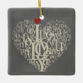 Liebe Keramik Ornament (Vorderseite)