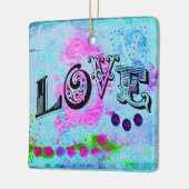 Liebe Keramik Ornament (Links)