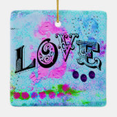 Liebe Keramik Ornament (Rückseite)