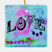 Liebe Keramik Ornament (Vorderseite)