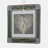 Liebe Keramik Ornament (Links)