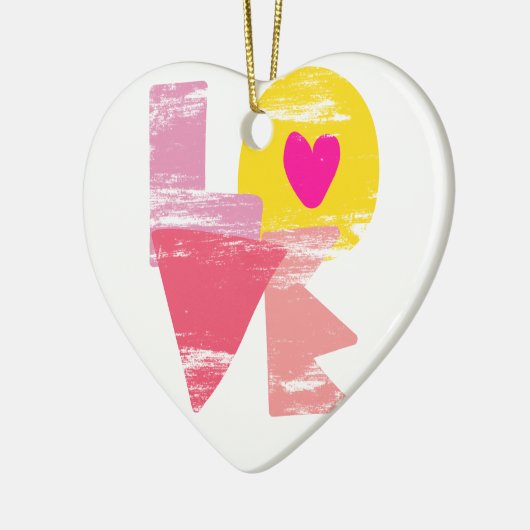 LIEBE KERAMIK ORNAMENT (Links)