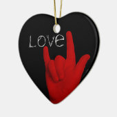 LIEBE KERAMIK ORNAMENT (Links)