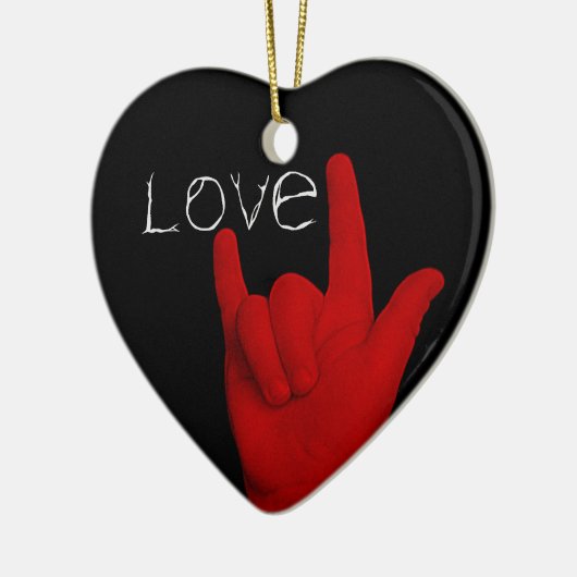 LIEBE KERAMIK ORNAMENT (Links)