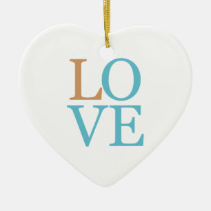 Liebe Keramik Ornament