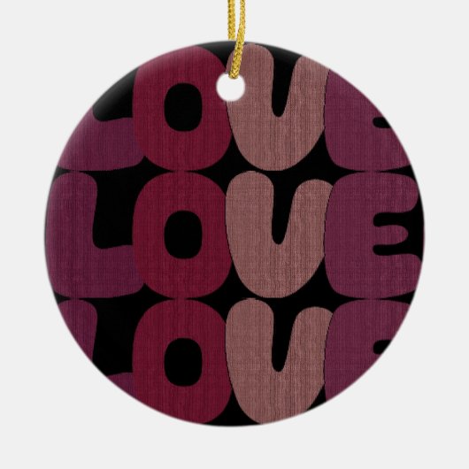 Liebe Keramik Ornament (Vorne)