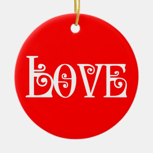 LIEBE KERAMIK ORNAMENT (Vorne)