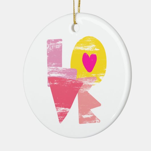 LIEBE KERAMIK ORNAMENT (Links)