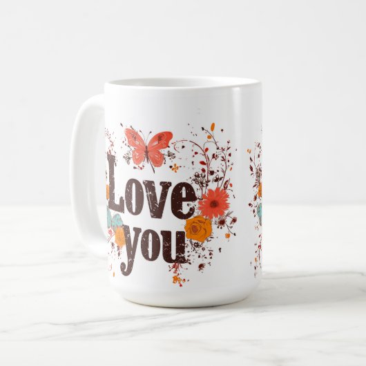 Liebe Keramik Tasse (Vorderseite Links)