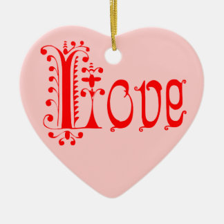 Liebe Keramikornament