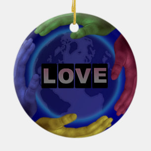Liebe Keramikornament