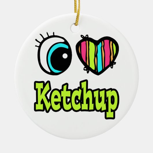 Liebe Ketchup Keramik Ornament (Vorne)