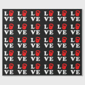 Liebe Kettlebell - für Geschenkpapier (Flach)