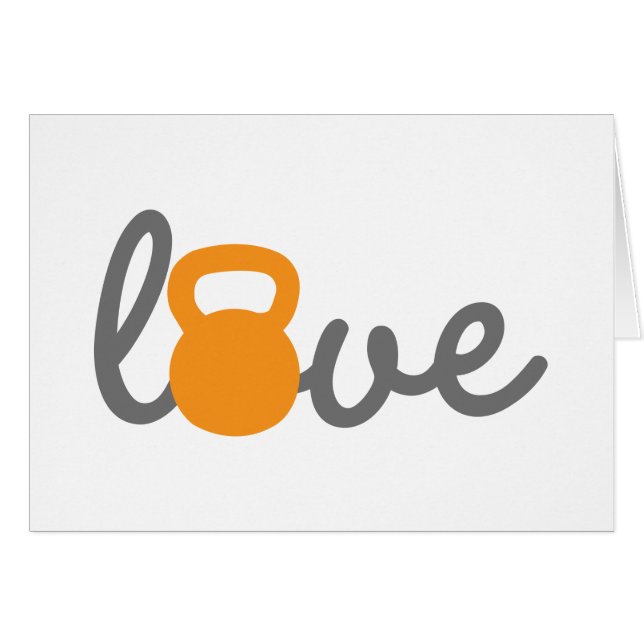 Liebe Kettlebell Orange (Vorderseite (Horizontal))