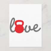 Liebe Kettlebell Red Postkarte (Vorderseite)