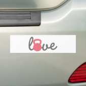 Liebe Kettlebell Rosa Autoaufkleber (Auf Auto)