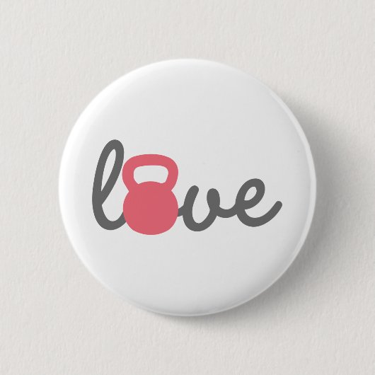Liebe Kettlebell Rosa Button (Vorderseite)