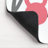 Liebe Kettlebell Rosa Mousepad (Ecke)