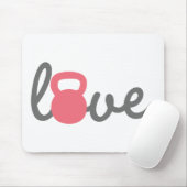 Liebe Kettlebell Rosa Mousepad (Mit Mouse)