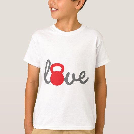 Liebe Kettlebell Rot T-Shirt (Vorderseite)