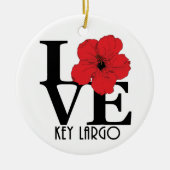 LIEBE Key Largo Red Hibiskus Keramik Ornament (Vorne)