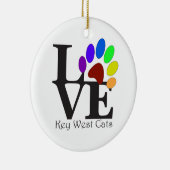 LIEBE Key West Cats Keramik Ornament (Rechts)