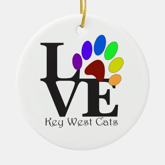 LIEBE Key West Cats Keramik Ornament (Vorne)