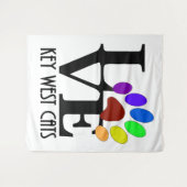 LIEBE Key West Cats Wandteppich (Vorderseite (Horizontal))