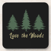 Liebe Kiefernwälder Getränkeuntersetzer (Vorderseite)