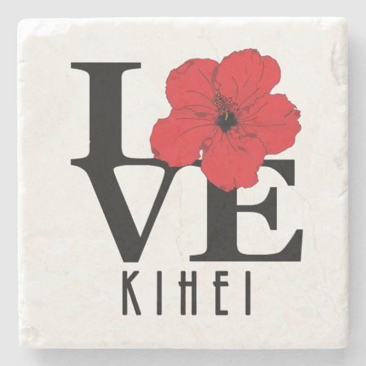 LIEBE Kihei Hawaii Stone Untersetzer (Vorderseite)