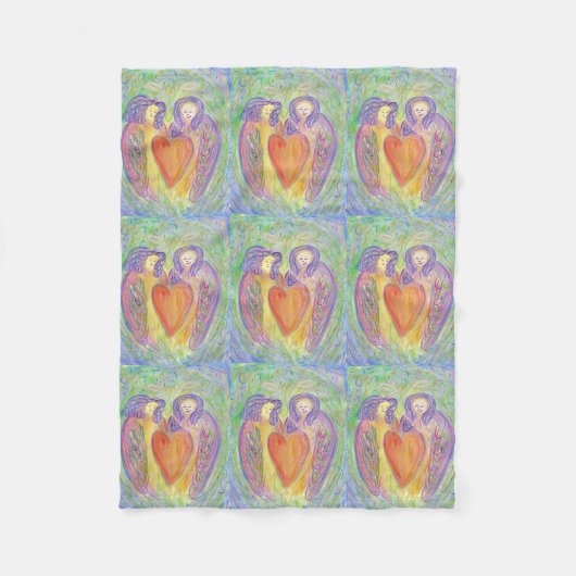 Liebe Kind Guardian Angels Art Fleece Blankets (Vorderseite)