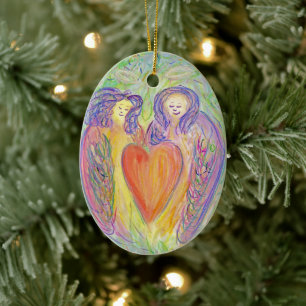 Liebe Kind Guardian Angels Holiday Geschenk Orname Keramik Ornament