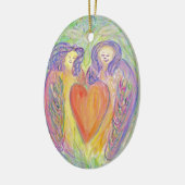 Liebe Kind Guardian Angels Holiday Geschenk Orname Keramik Ornament (Links)