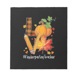 LIEBE Kindergarten Lehrer Herbstlaub Herbst Notizblock