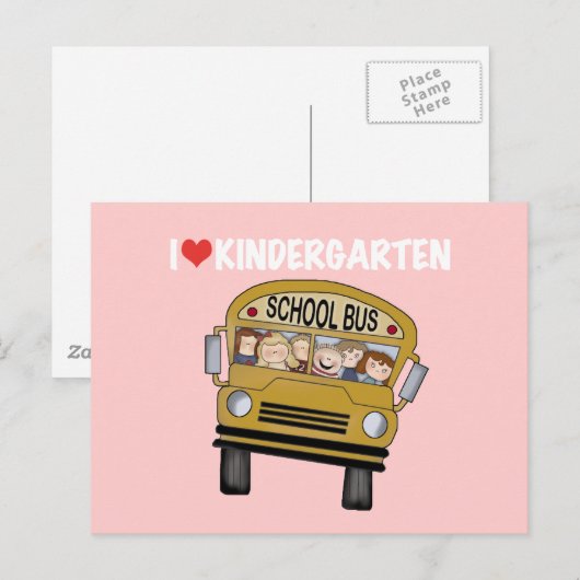 Liebe Kindergarten Postkarte (Vorne/Hinten)
