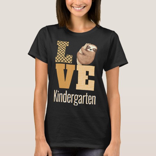 Liebe Kindergarten Sloth Kinderlehrer zurück T-Shirt (Vorderseite)