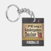 Liebe Kindergartenlehrerin Schlüsselanhänger (Vorderseite links)