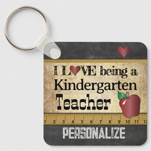 Liebe Kindergartenlehrerin Schlüsselanhänger (Vorderseite)