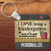 Liebe Kindergartenlehrerin Schlüsselanhänger (Vorderseite)