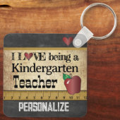 Liebe Kindergartenlehrerin Schlüsselanhänger (Rückseite)