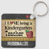 Liebe Kindergartenlehrerin Schlüsselanhänger (Rückseite)