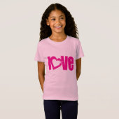 "Liebe" Kinderherz T - Shirt oben (Vorne ganz)