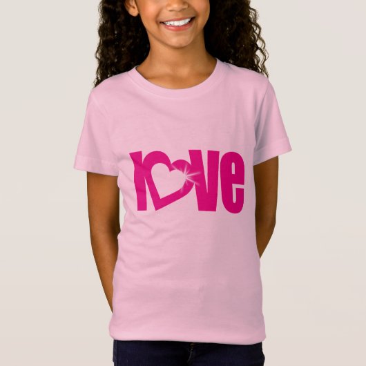 "Liebe" Kinderherz T - Shirt oben (Vorderseite)