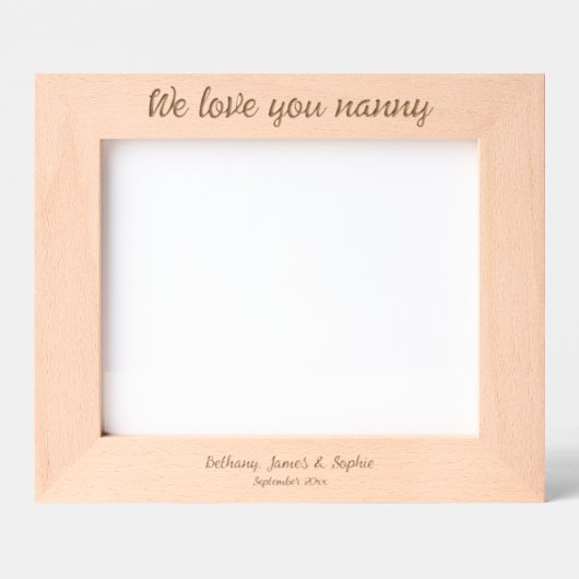 Liebe Kindernamensdatum Geätzte Rahmen (Vorderseite)